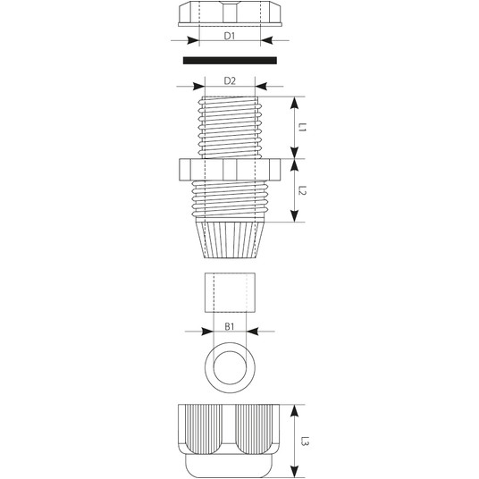 Dławnica izolacyjna PG16 , 10-14 mm -zdjęcie numer 2
