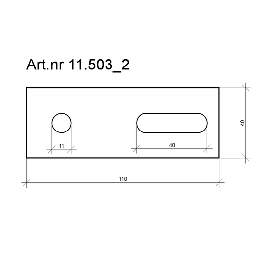 Mocowanie szyny PV , art.nr 11.503 ,fi 11/11 L110 -zdjęcie numer 3