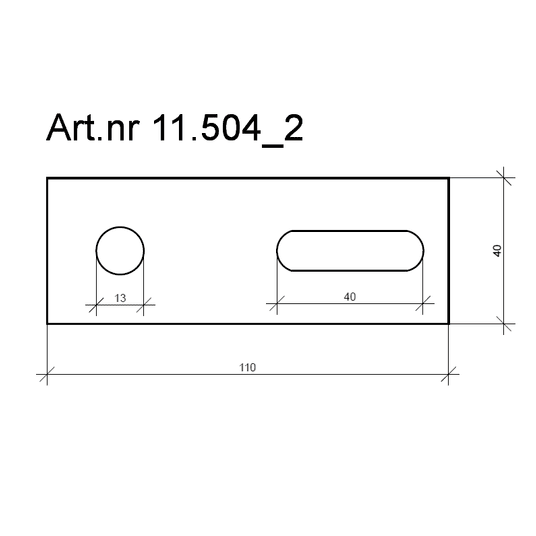 Mocowanie szyny PV , art.nr 11.504 ,fi 11/13 L110 -zdjęcie numer 2