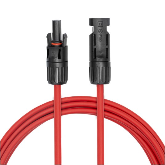 Przedłużacz kabel solarny czerwony - 1m -zdjęcie numer 2