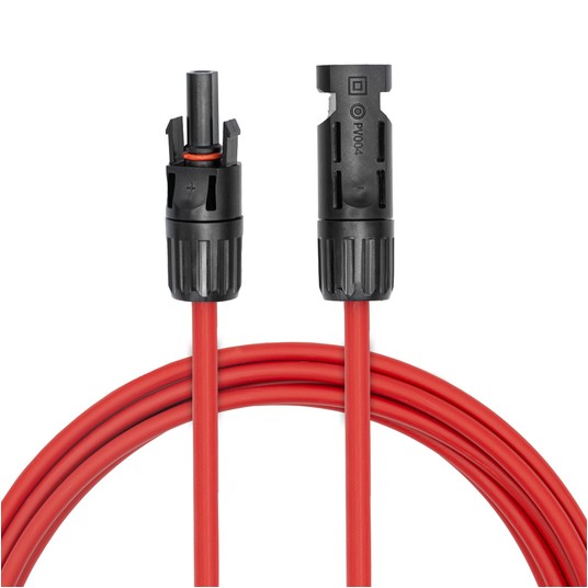 Przedłużacz kabel solarny czerwony - 1m -zdjęcie numer 2