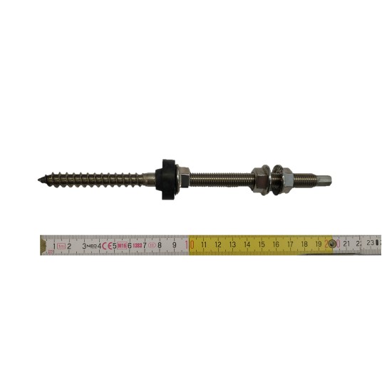Śruba - dwugwint M12x300, DIN 6923, A2 EPDM+NAKR -zdjęcie numer 2