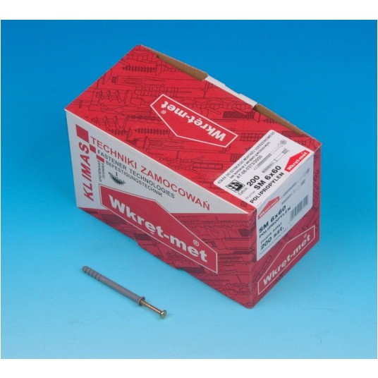 Wkręt 3,5 X 60 + kołek 6 X 60 mm (100 szt.) -zdjęcie numer 2