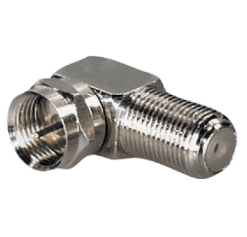 Adapter gniazdo F -> wtyk F kątowy