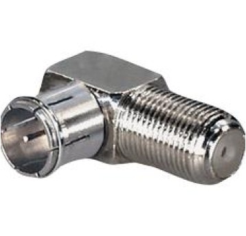 Adapter gniazdo F -> wtyk F kątowy typu "quick"
