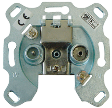 Gniazdo Abo. RTV FD 2-14 , przelotowe 14 dB