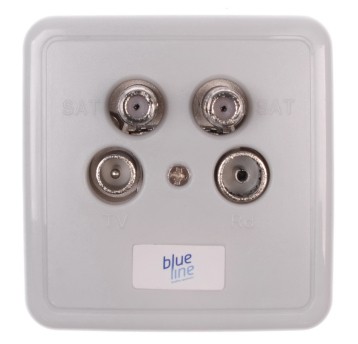 Gniazdo Abo. SAT/RTV 1.04 SET Blue Line końcowe