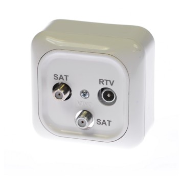 Gniazdo Abo. SAT/TV EZ-SAT3.1/E1/NT 2 x SAT
