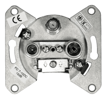 Gniazdo Abo. SAT/TV FD7-10 DC, przelotowe 10 dB