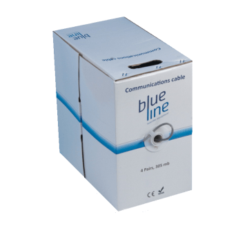 Kabel skrętka UTP kat.5e.Indoor,305 mb. Blue Line