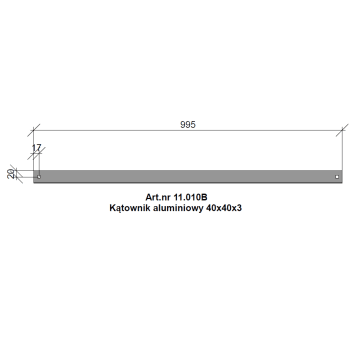 Konstrukcja PV. Art.nr 11.010B - kątownik L995
