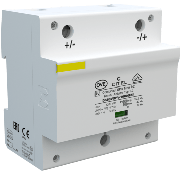 Ogranicznik przepięć. Typ 1+2 DC DS60VGPV-1000G/51