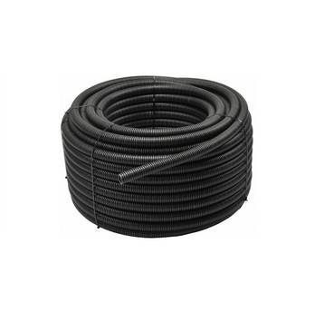 Rura karbowana 32/25 czarna UV pilot, rolka 25 mb.