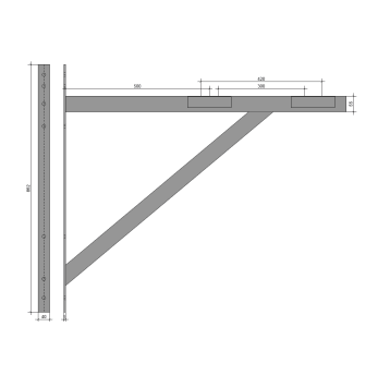 Uchwyt do pomp ciepła / klimatyzatorów wiszący